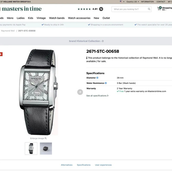 [Vintage & Rare] Raymond Weil "Don Giovanni" Collection - Sapphire Watch - Picture 11 of 11